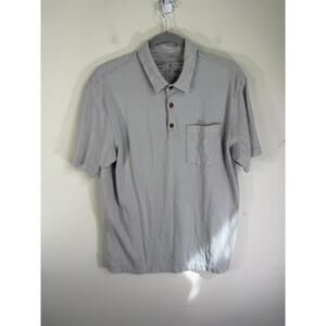 Patagonia Men’s Daily Polo Shirt Striped 100% Organic Cotton Peru Medium